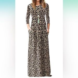 Leopard print maxi dress